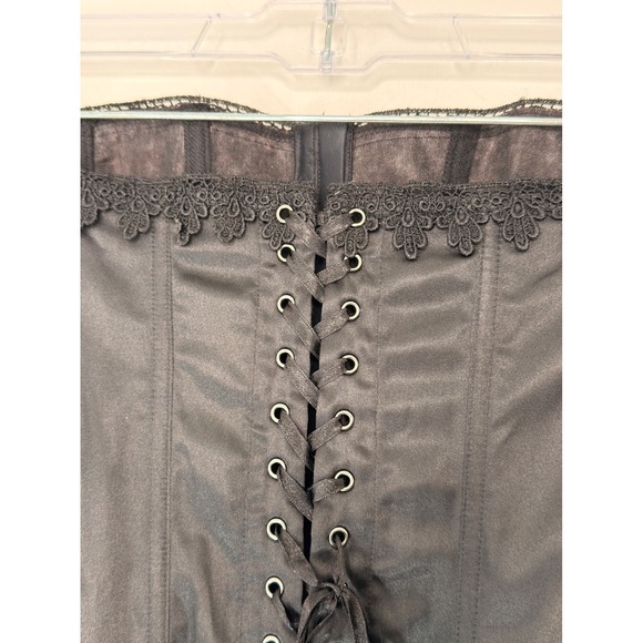 Cacique Corset Lingerie Lace Red Black Vamp Whimsigoth Witchy Intimates Size 40 - Picture 7 of 13